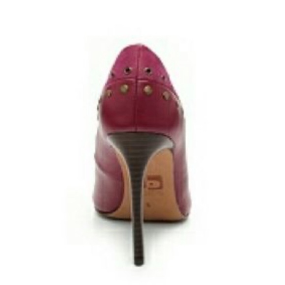 Joe’s raspberry red leather high heels pumps - Picture 3 of 10